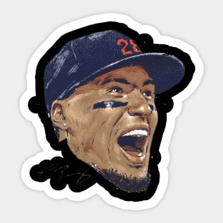 Javier Baez Detroit Portrait Sticker